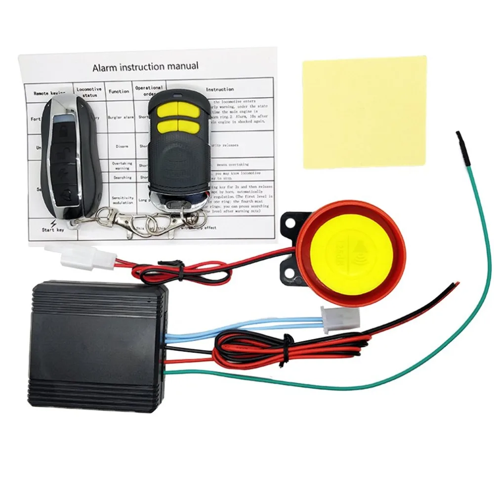 

Universial Dual Remote Control Motorcycle Alarm Security System Motorcycle Theft Protection Bike Scooter Motor Alarm System