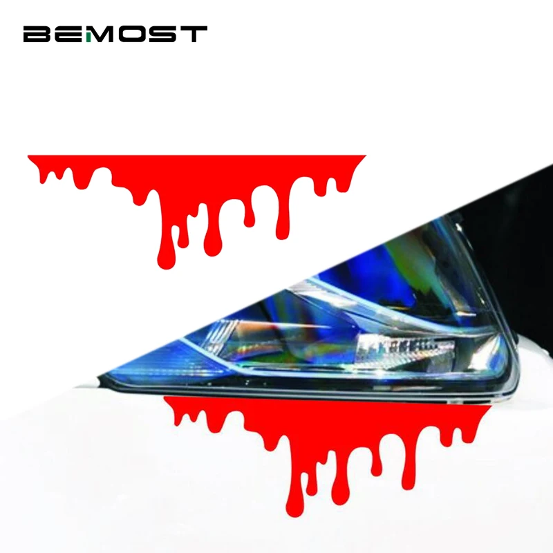 Bemost Fashion Funny Red Dripping Blood Car Tail Light Stickers