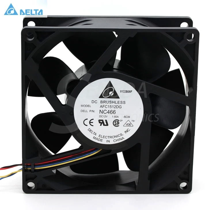 Ventiladores de Refrigeração do Inversor do Servidor Delta Afc1512dg 15050 15cm 150 mm dc 12v 1.80a 490 690 p N:pg168