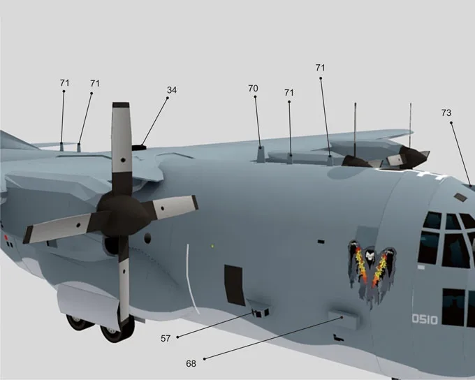 DIY 1:100 AC-130U жуткий военный корабль атака истребитель самолет бумажная модель сборка ручной работы 3D игра-головоломка DIY детская игрушка