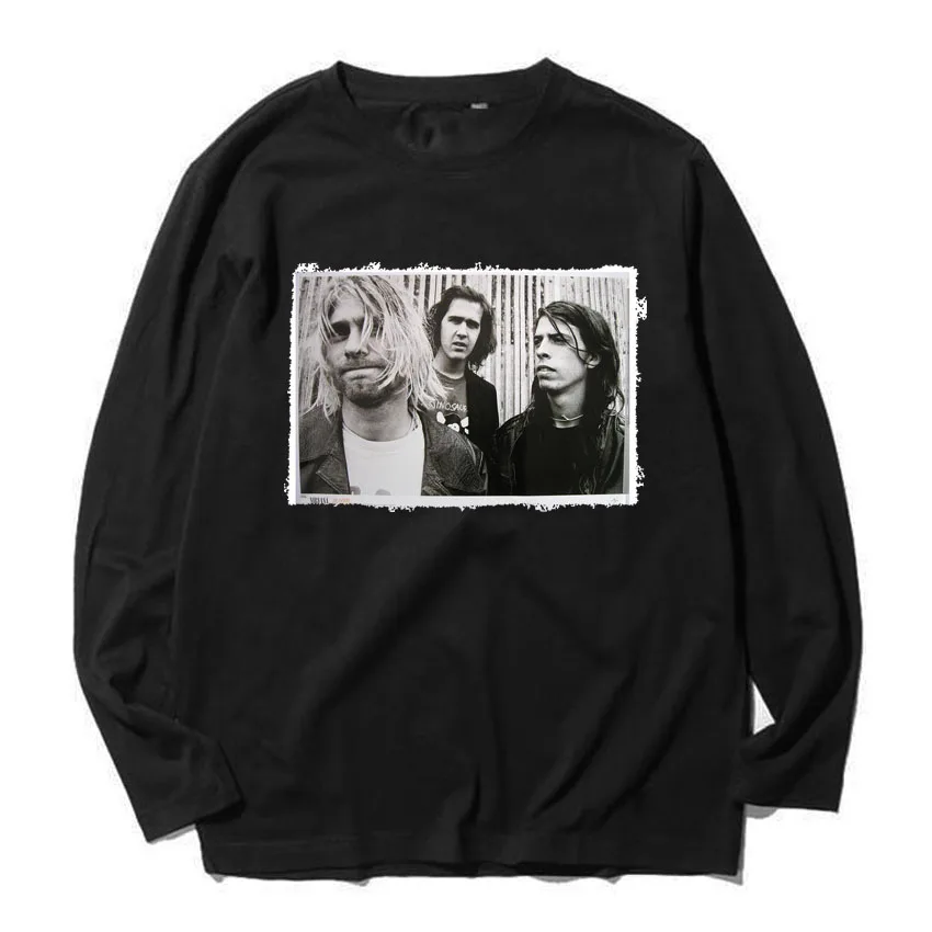 Курт cobain Гранж рок модная футболка Тяжелая чесаная женская винтажный уличный
