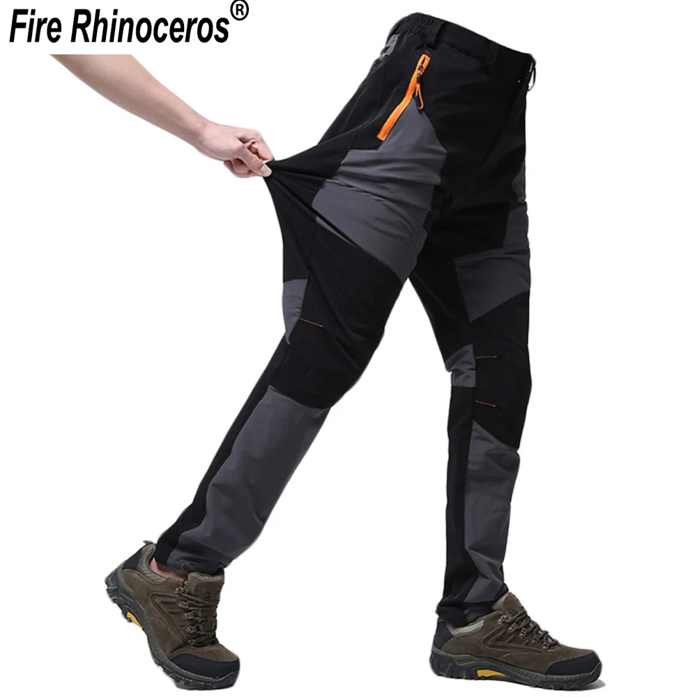 

Brand New Men Outdoor Quick dry Hiking Pants Patchwork Climbing Windproof Fishing Climbing Pants Trekking Camping Trousers