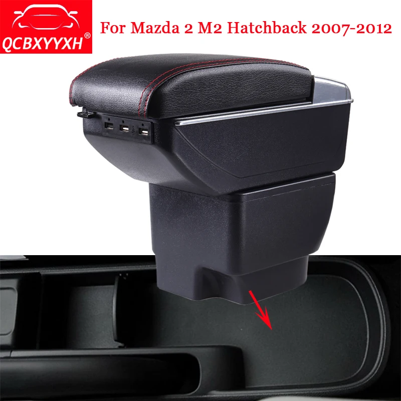 

QCBXYYXH Car Styling ABS Car Armrest Box Center Console Storage Box Holder Case Accessories For Mazda 2 M2 Hatchback 2007-2012