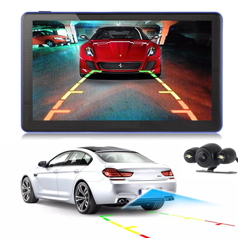 7 pulgadas navegador con cámara de visión trasera para camiones automóviles autobús caravana Android FM