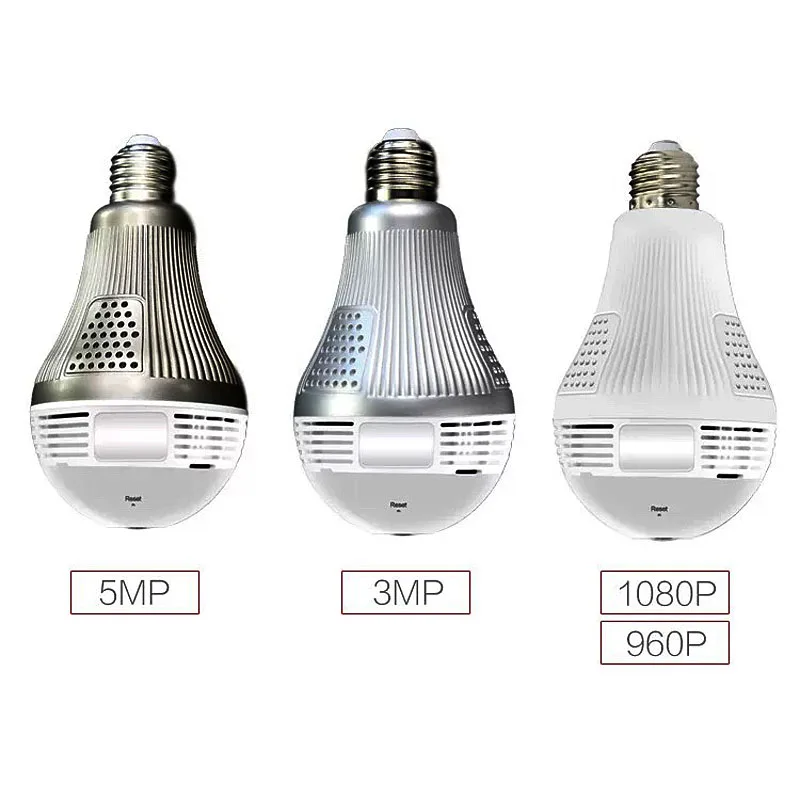 Wi Fi камера лампа 5MP 3MP 1080P 960P 3D VR 360 градусов умный дом в помещении sd карта рыбий глаз