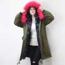 New Winter Luxurious Extra Large Fox Fur Coat Women’s Long warm thick Coats Outerwears Parkas a573