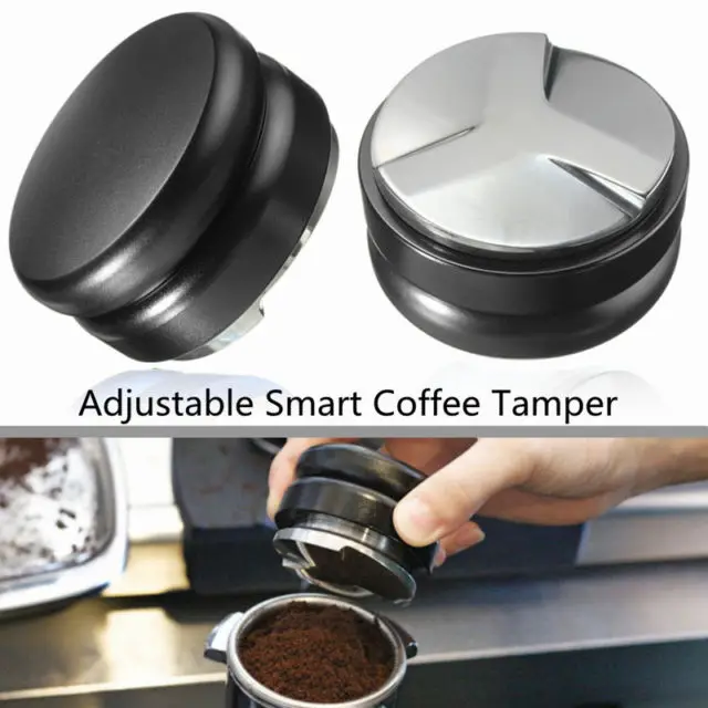 

Stainless Steel Coffee Tamper Adjustable Height Powder Hammer Cloth Coffee Distributor Coffee Distribution Tool Espresso Tamper