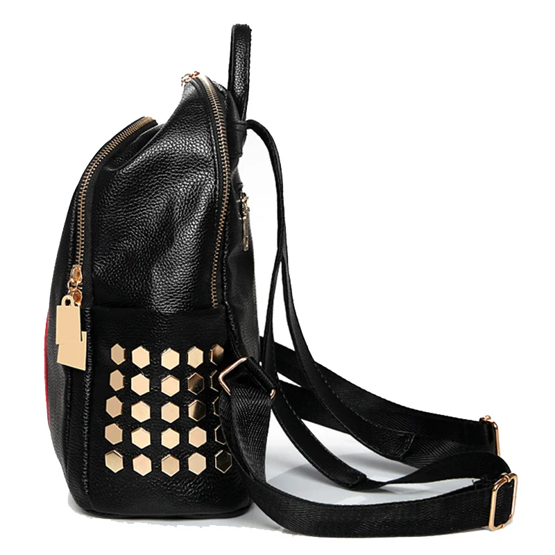  Luxury Famous Brand Designer Women PU Leather Backpack Female Casual Shoulders Bag Teenager School  - 32865714987