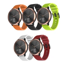 Силиконовый спортивный ремешок на запястье, наручные часы для Garmin Vivomov HR Sport Hybrid Smartwatch большой маленький Классический Пряжка из нержавеющей стали