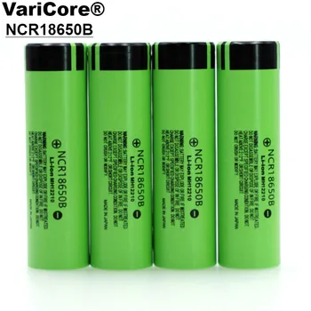

4pcs/lot VariCore Original 18650 NCR18650B Rechargeable Li-ion battery 3.7V 3400mAh For Flashlight use