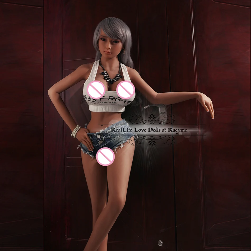 Real Silicone font b Sex b font font b Doll b font 158cm Vagina Anal Oral