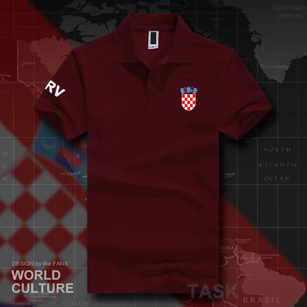 Croatia Hrvatska croatan HRV Croats рубашки поло мужские с коротким рукавом белые бренды с принтом для страны хлопок nation team 20