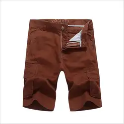 Лето 2018 мужские повседневные с карманами шорты тонкие хлопковые с карманами пляжные брюки мужские пять центов брюки X-93