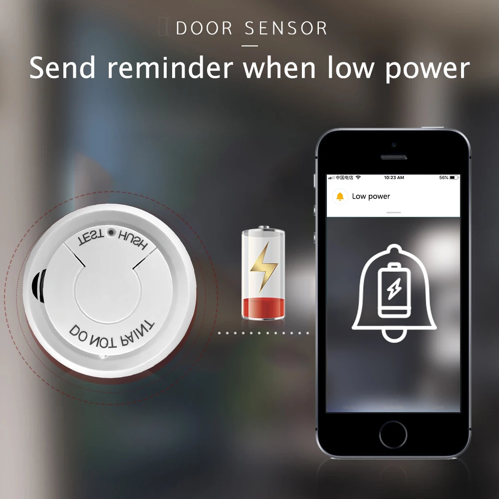 EACHEN Wi-Fi дымовой детектор пожарной сигнализации безопасности системы Smart дым сенсор Smart Life туя работает с Alexa Google дома IFTTT