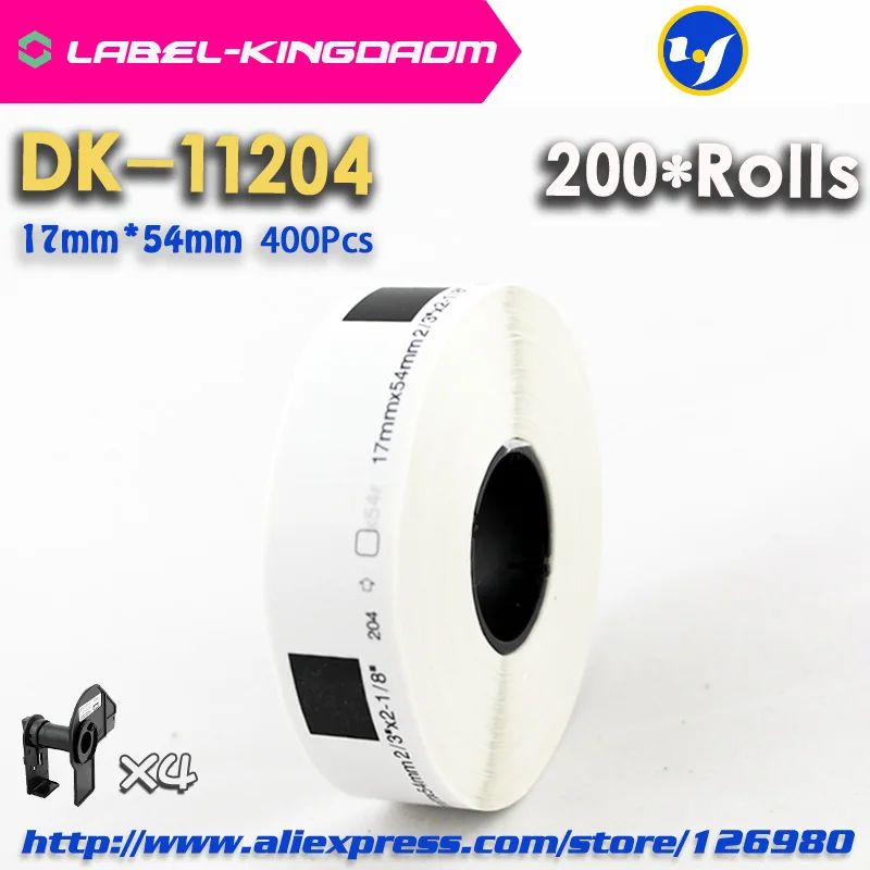 DK-11204 replacement thermal label roll 17mm*54mm 400pcs for Brother label printers