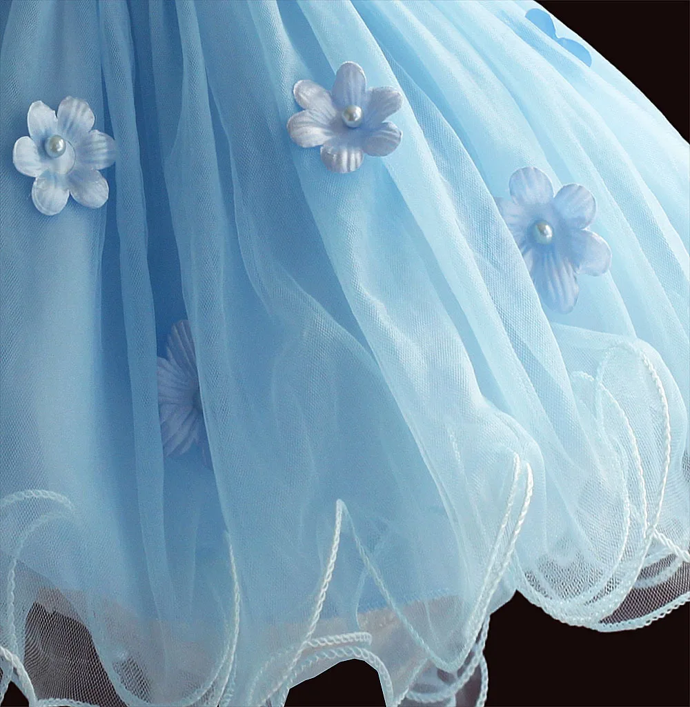 Hetiso для маленьких девочек, детское вечернее платье для принцессы платье с цветочным принтом с аппликацией и жемчужинами кружевное платье-пачка для Костюмы День рождения 6M-12M-24M-36M-4T