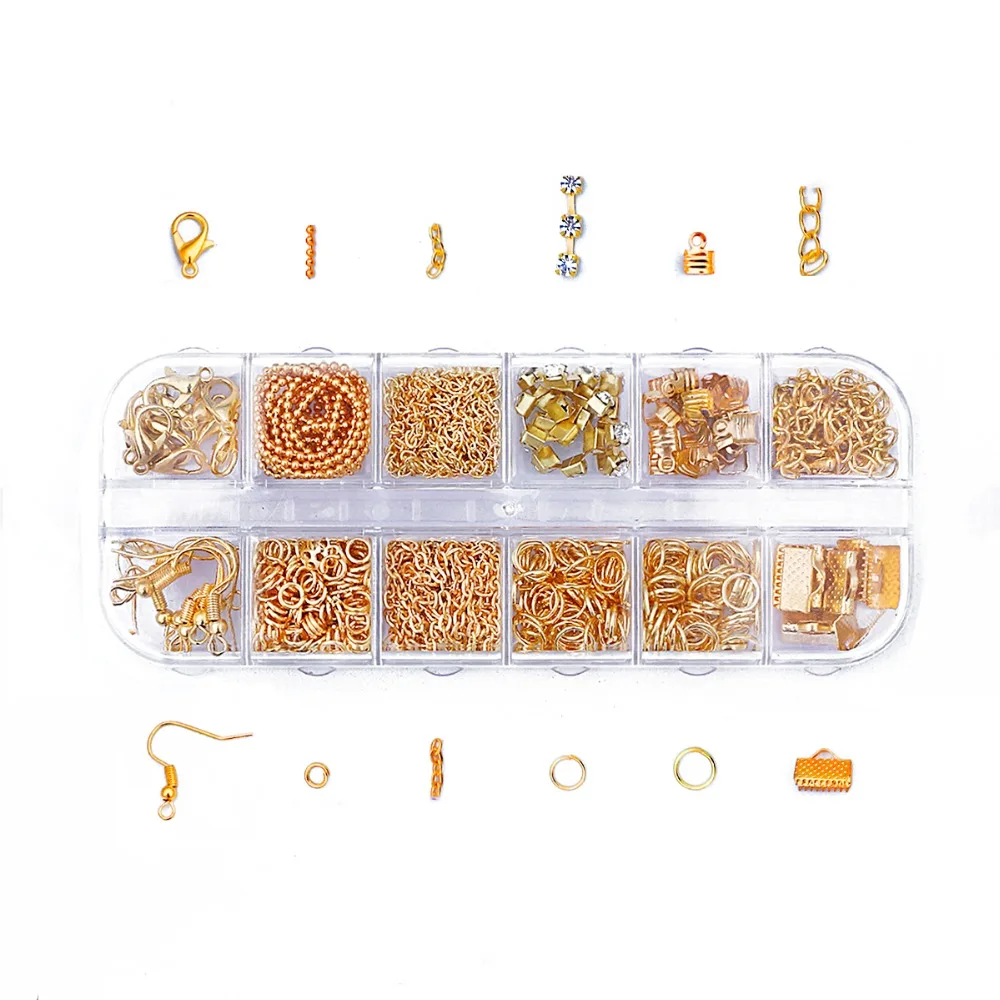 

Fashion DIY earring findings Material earring Hook/pendant/jump rings/chain Box Sets iron plated Findings for Jewelry Supplies