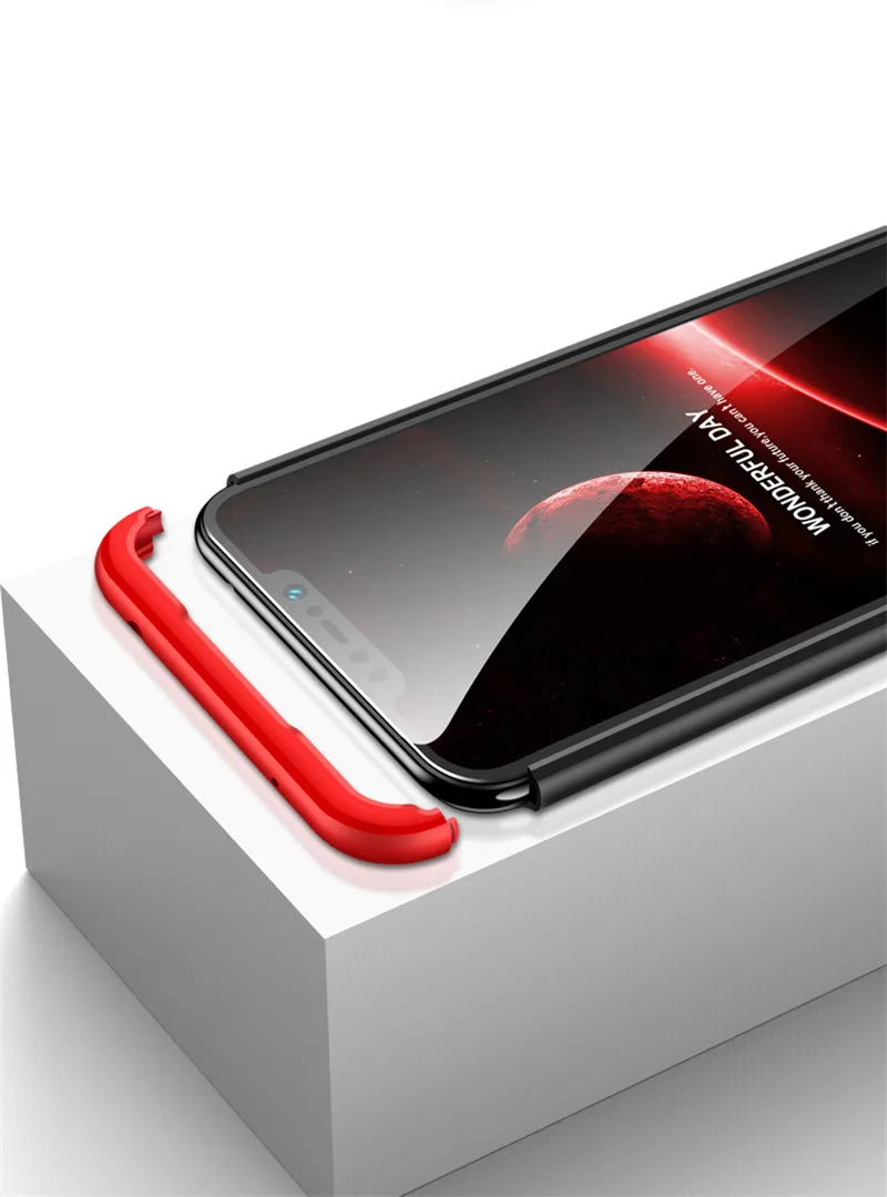 3-في-1 360 الزجاج المقسى + حالة Pocophone F1 حالة شياو mi mi ماكس 2 Max3 غطاء شياو mi mi 8 mi A1 A2 لايت mi x 2 2 S حالة الزجاج هدية
