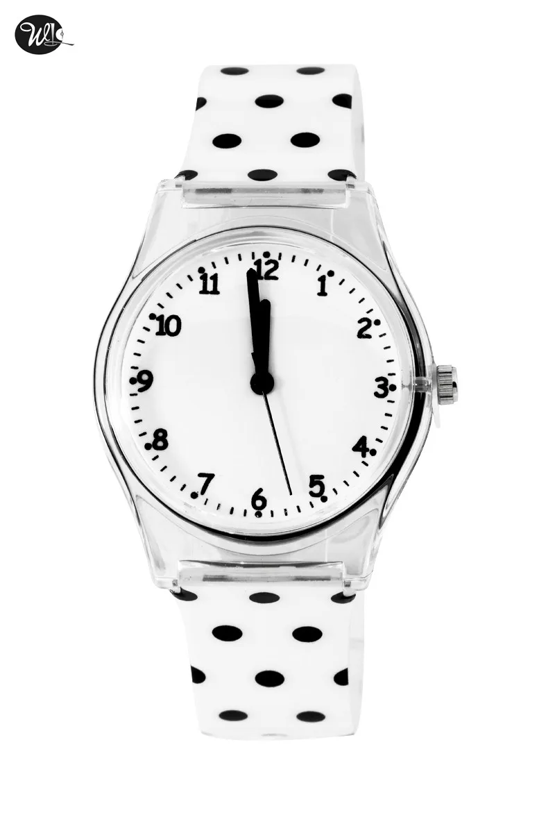 Черные пятна водонепроницаемые детские часы Летняя мода леди конфеты волна точка часы женские повседневные наручные часы Повседневная Relogio