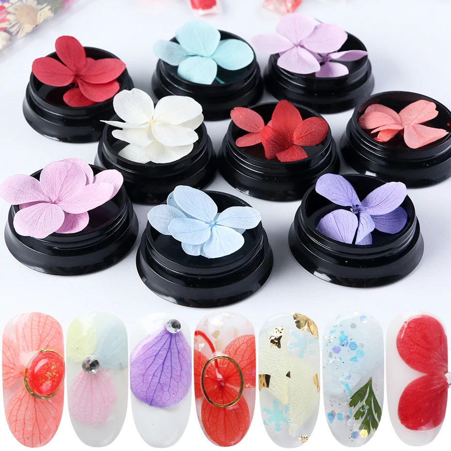 

Dried Flowers Nail Art Decoration Summer 3D Nature Floral Petal Leaf UV Gel Polish Sticker Tips Accessory Manicure Design LA1500