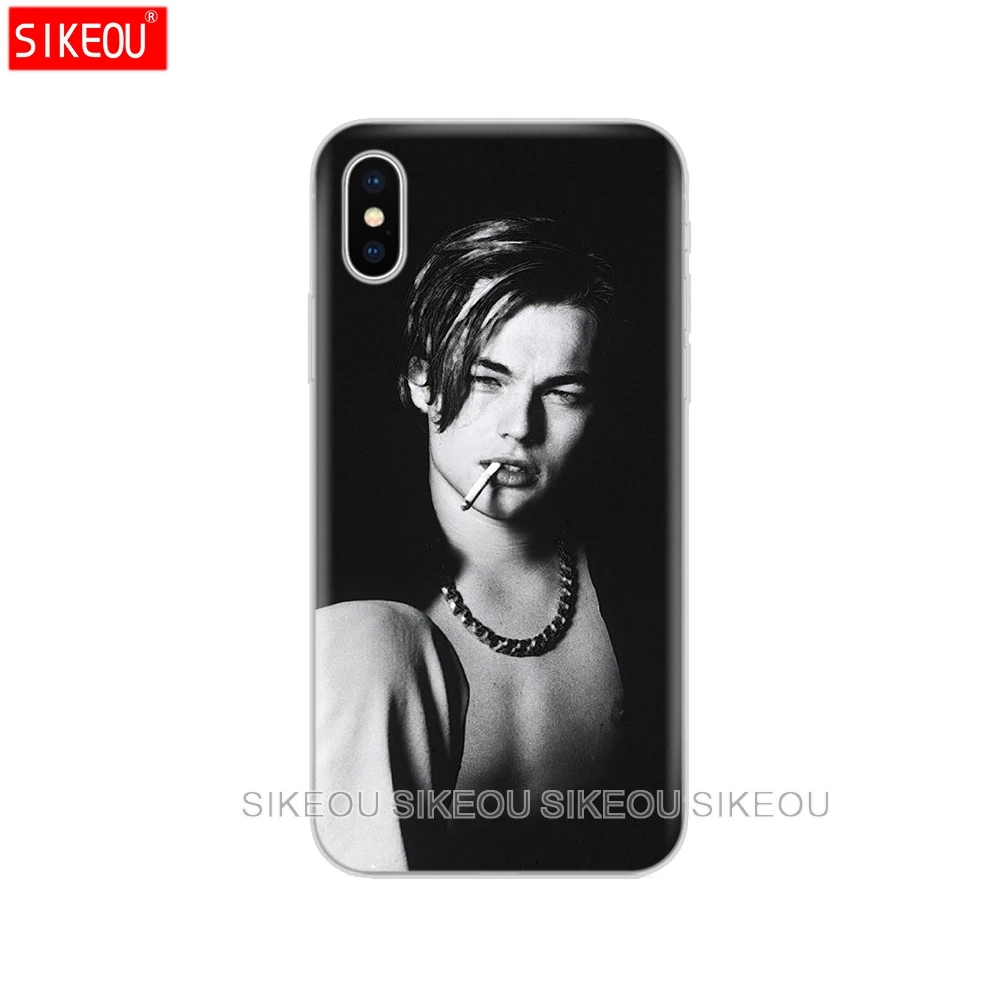 Силиконовый чехол для Iphone 6X8 7 6s 5 5S SE Plus 10 XR XS Max Leonardo Dicaprio young cool|Бамперы| |
