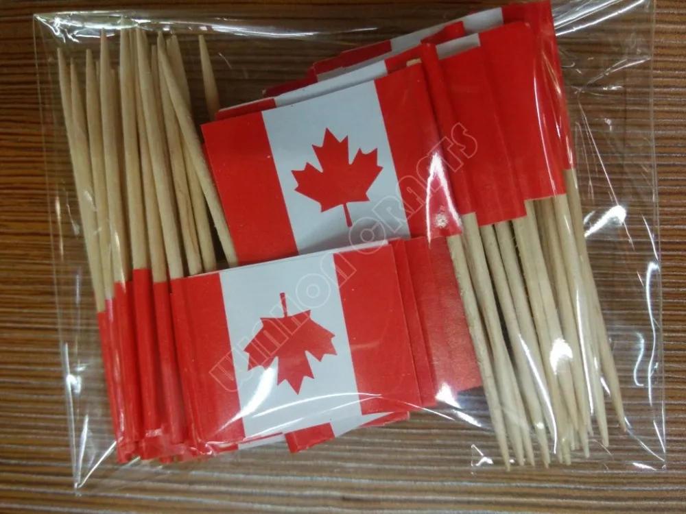 Pack of 50 Canada Flag Picks Paper Toothpick Food Cupcake Cocktail Decor Pack of 50 Canada Flag Picks Paper Toothpick Food Cupcake Cocktail Decor