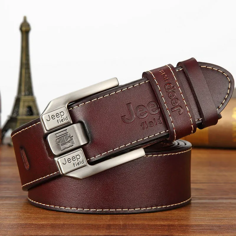 

Fashion Mens Casual Genuine Leather Belt High Quality Cowhide Retro Buckle Belt New Design Brown Belts Free Shipping