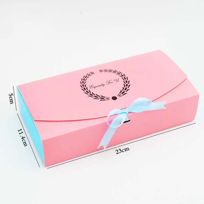 10 шт свадебные подарочные коробки вечерние подарочные коробки из крафт-бумаги для упаковки пищевых конфет печенья коробки для тортов упаковка с лентой - Цвет: L
