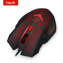 Hot Sale HAVIT Wired Ergonomic Computer Mouse USB Ergonomic 2400 DPI 7 LED backlight For PC Laptop Desktop Game HV-MS672 Mause