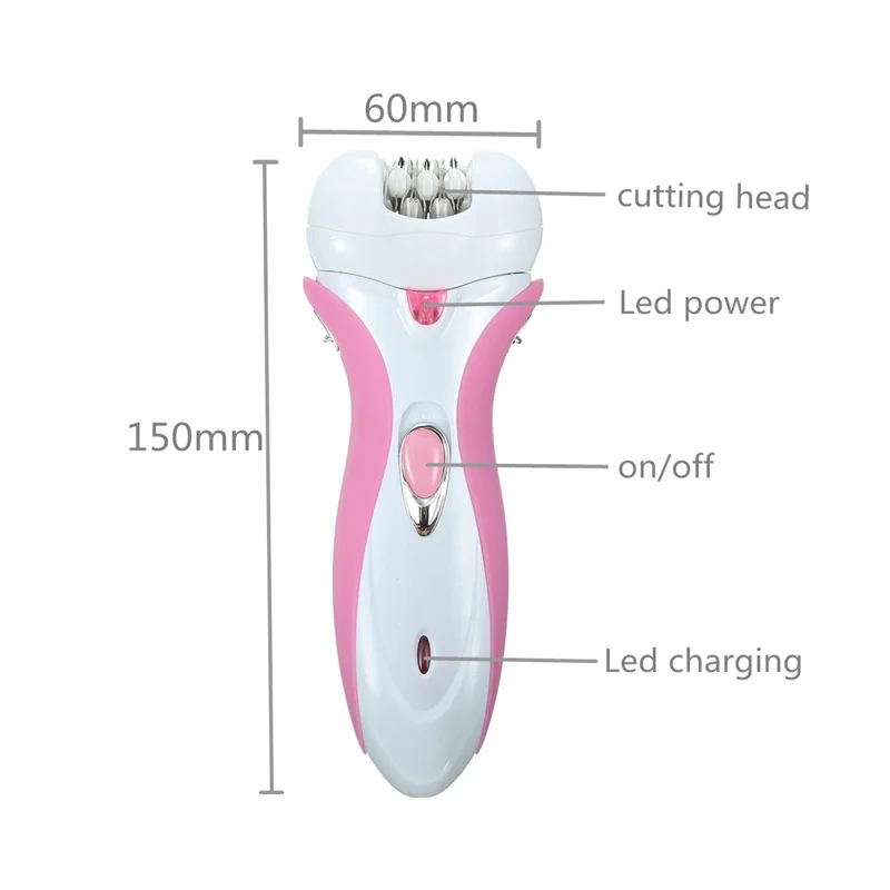 4 In 1 Rechargeable Epilator Body Hair Removal Depilator