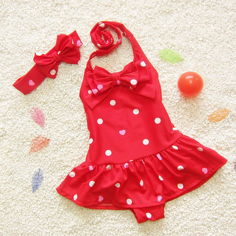 

New Korean Style One-piece Cute Female Baby Children Beach Swimsuit Bikini Infant Children's Swimwear Little Girl Bathing Suit