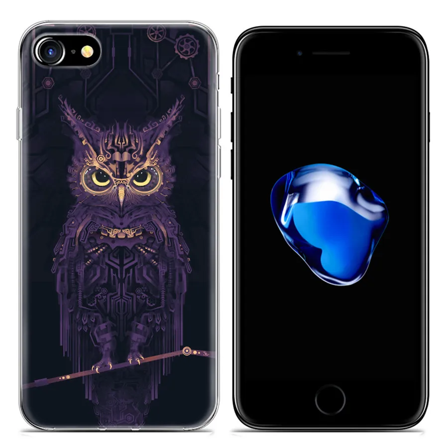 Для Apple iPhone 6 Plus 7 Мобильного Телефона Soft Case Мода для Животных Тотем Живопись
