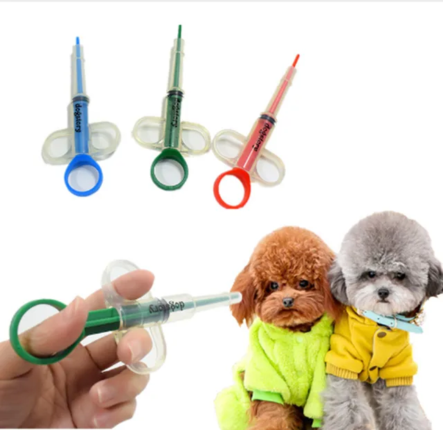 Pet Puppy Needle Feed Applicator Dog Given Medicines Injector Syringe