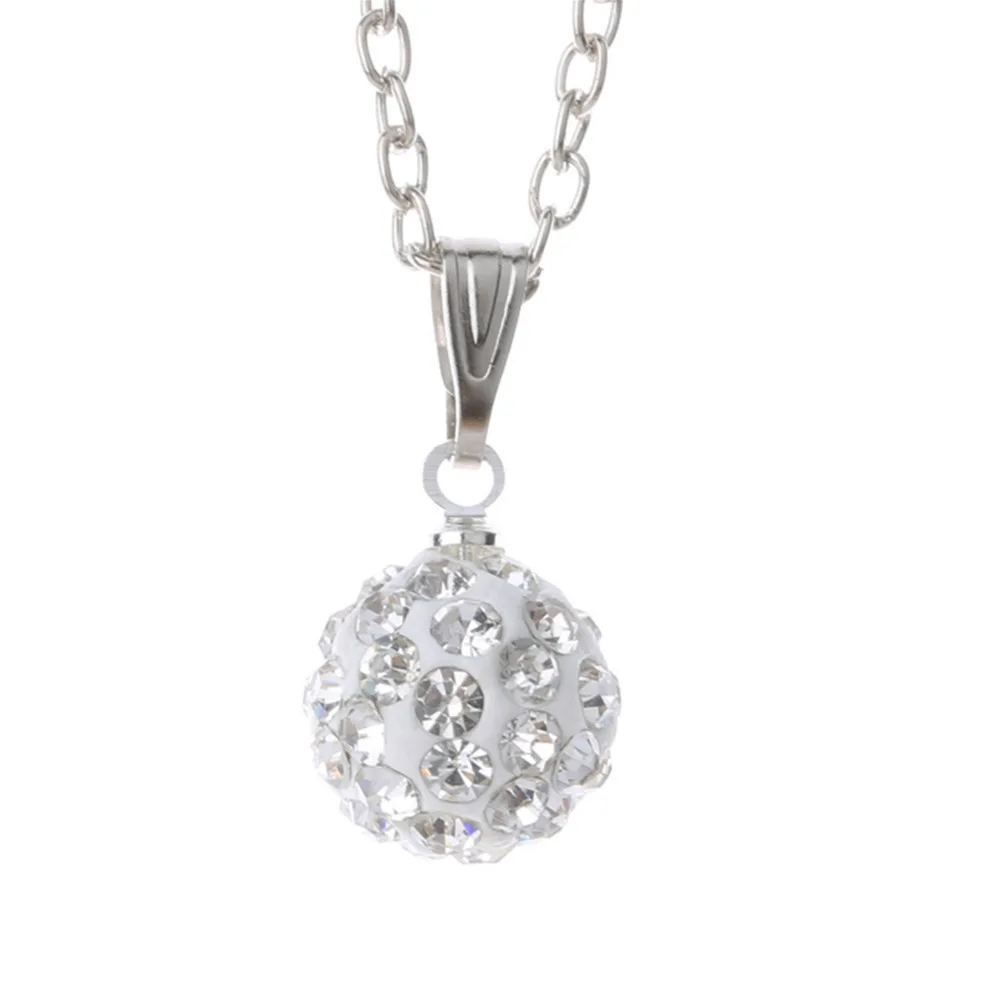 

Jewelry Pendant Necklaces White New Necklaces Micro Pave Disco Ball Beads Necklaces