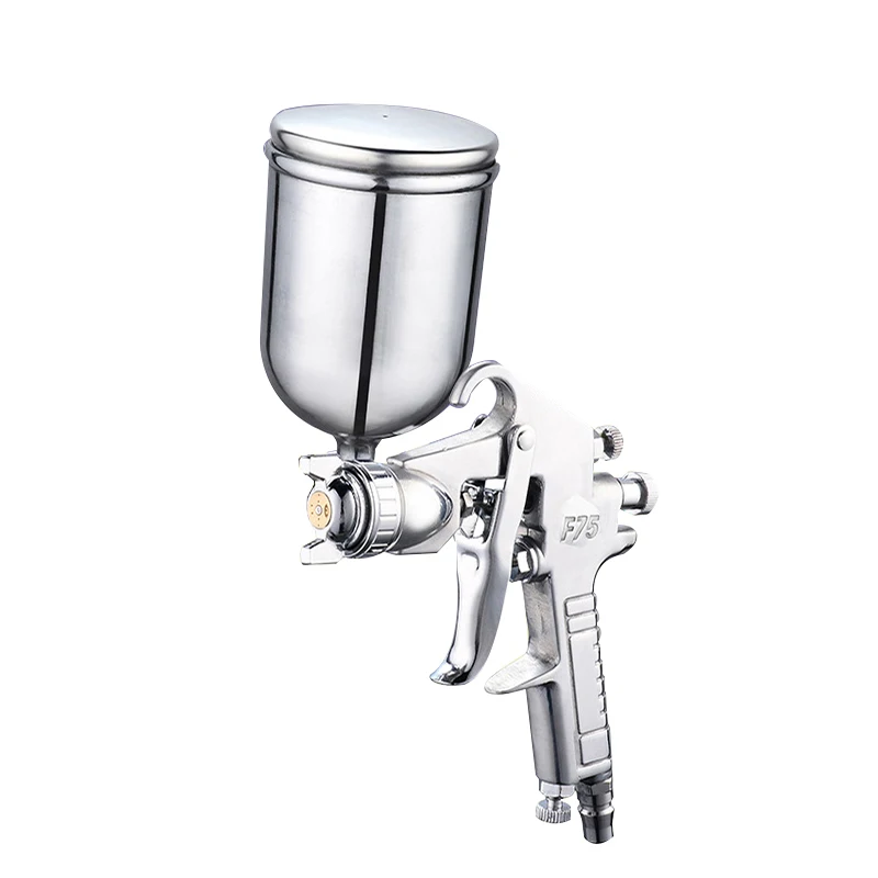 

400ML F75 Professional Pneumatic Spray Gun Airbrush Sprayer Alloy Painting Atomizer Tool With Hopper For Painting Cars