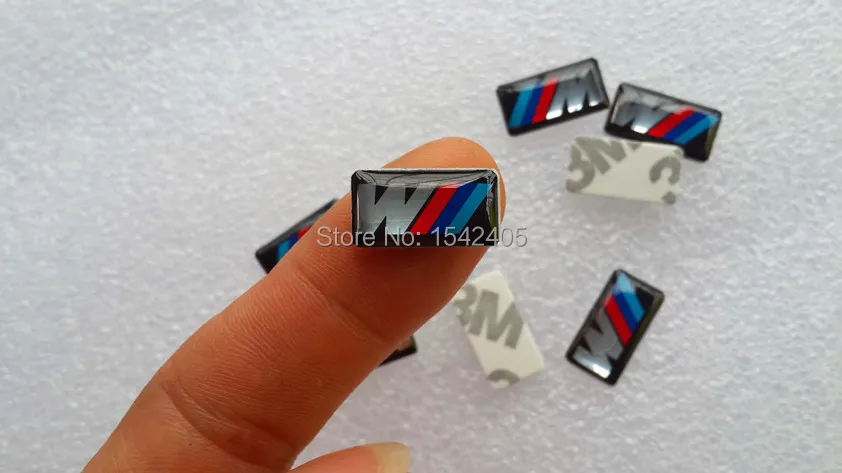 

Free shipping, 100pcs/lot, New Car styling M small Decorative Badge Hub caps Steering wheel Car Emblem Sticker