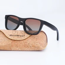 BerWer натуральные деревянные солнечные очки для мужчин ebony деревянные солнцезащитные очки поляризованные солнцезащитные очки прямоугольные линзы для вождения UV400 очки