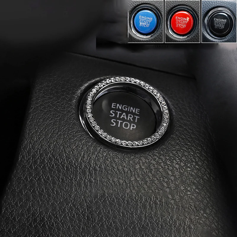 

One button start button decorative patch decorative ring ignition ring sequin interior Accessories For Toyota Avalon 2019 2020