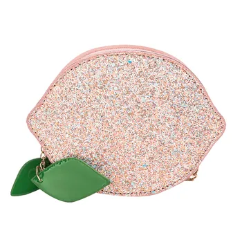 

New Elegant Shoulder Bag Women Wild Simple Messenger Bag For Girls Shining Patent Leather Lemon Round Chain Crossbody Bag K626