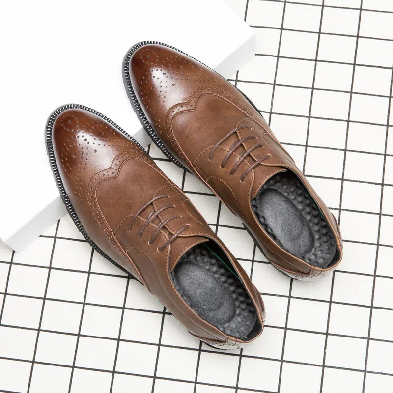 

Derby Shoes Men Soft Leather Brand Footwear Fashion Oxfords Business Casual Shoes High Quality Mens Black Leather Shoes