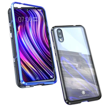 

Magnet Flip Phone Case For Vivo X23 Magnetic Adsorption Cover For Vivo X23 Clear Tempered Glass Back Shockproof Case Coque