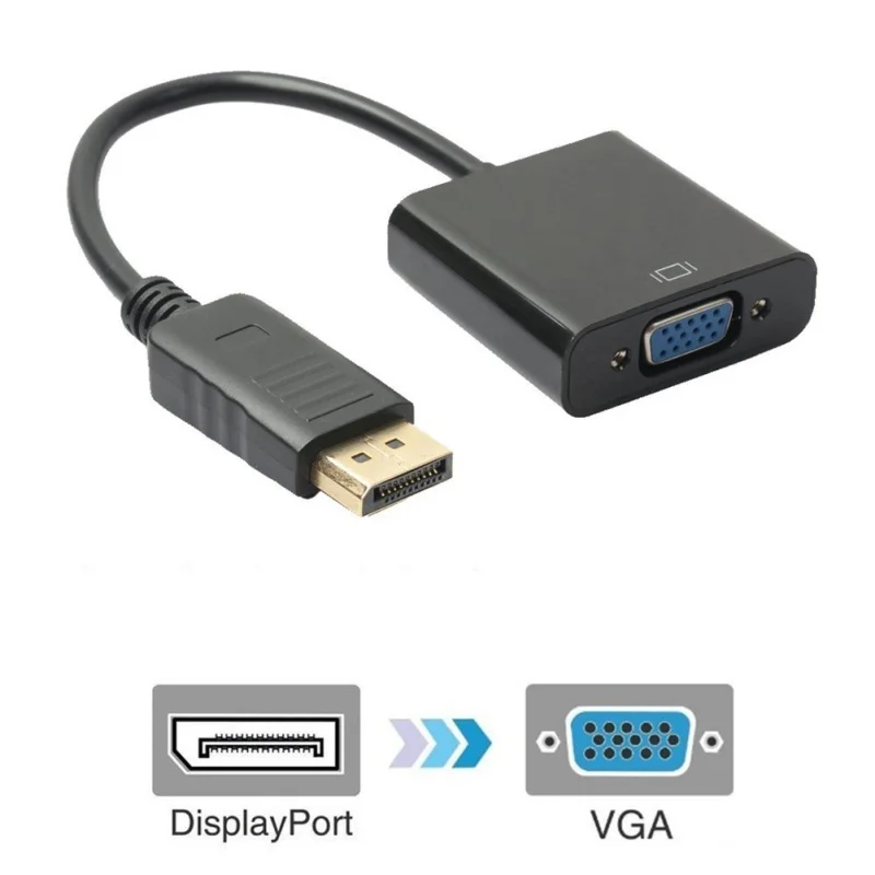 Дисплей Порт DP штекер VGA Женский адаптер Дисплей порт кабель конвертер DP адаптеры VGA