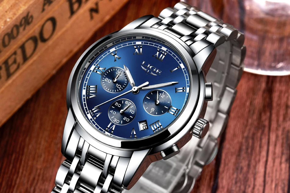 Relogio Masculino LIGE часы мужские модные спортивные кварцевые часы мужские s часы лучший бренд класса люкс полностью стальные бизнес водонепроницаемые часы