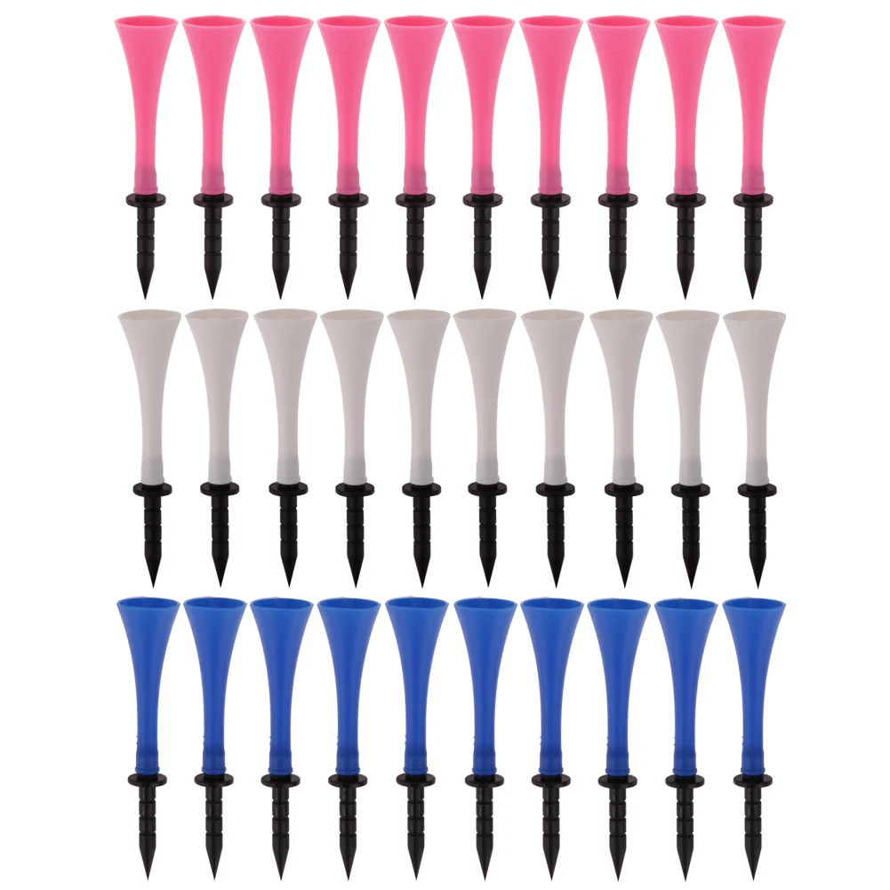 

10pcs/pack 3 Colors Plastic Golf Tees 83mm Plastic Golf Horn Tees Golf Accessories