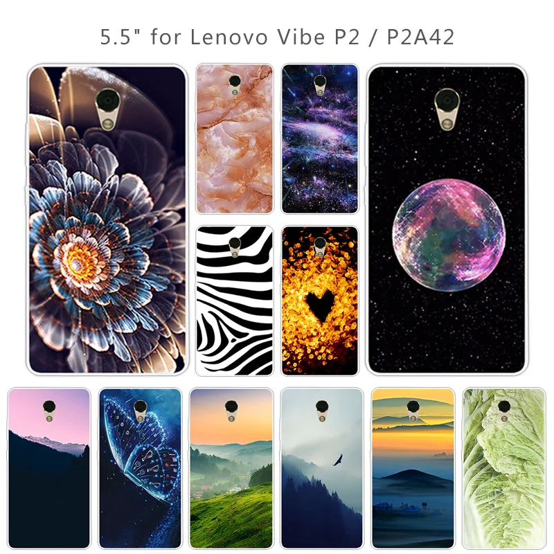 Case For Lenovo VIBE P2 P 2 Capa Fundas P2C72 Cover TPU Silicone Coque 5.5'' Scenic Eagle Phone Cases |