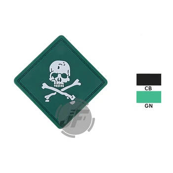 

Tactical Skull 8cm Morale Patch Military Armband Badge for Cloth Backpack Cap Black