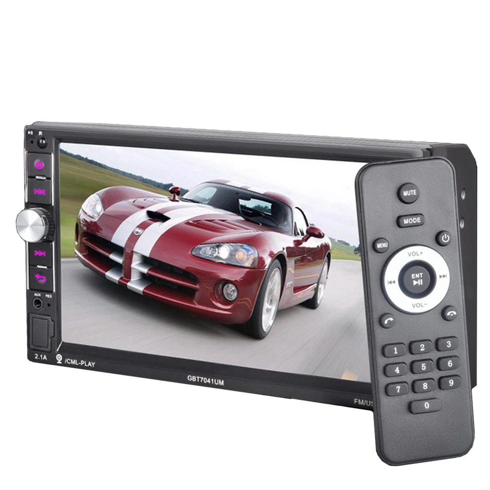HD 1024*600 2DIN автомобильное радио стерео Handfree USB TF Bluetooth 7 &quotЗеркало Ссылка сенсорный