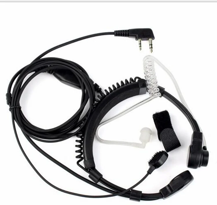 2pin K type Extendable Throat Microphone Headset PTT Walkie Talkie Earpiece For Kenwood For TYT For Baofeng UV5R for Kenwood KPG