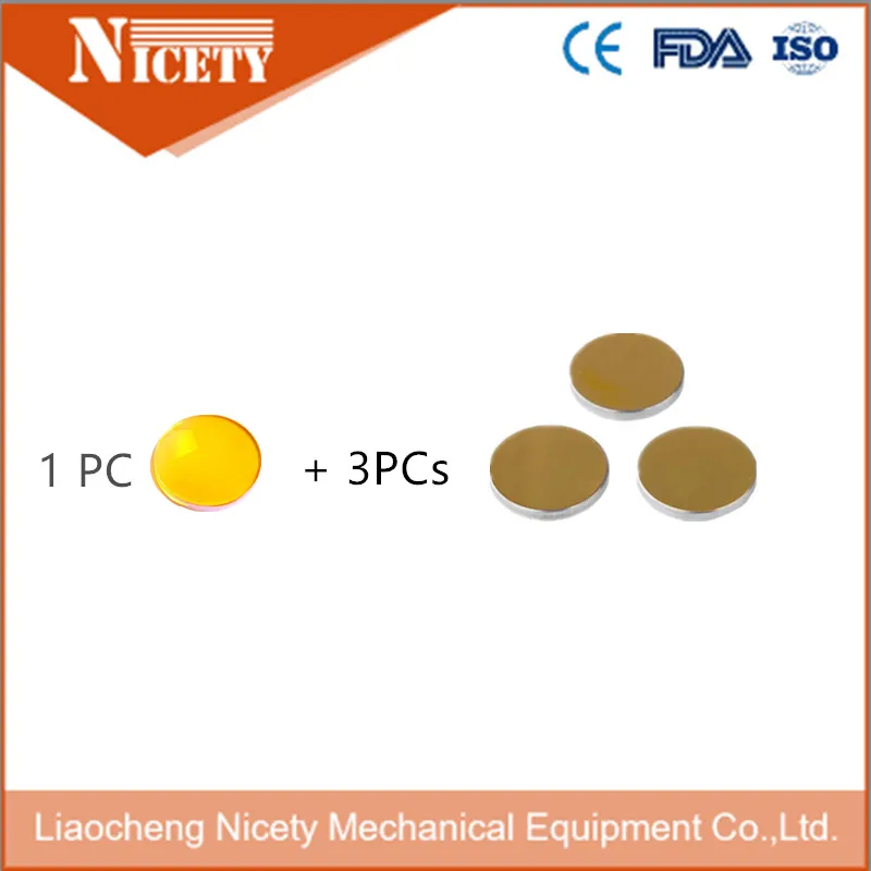 

One PC focus lens and Three PCs reflected mirrors for laser enraving machine