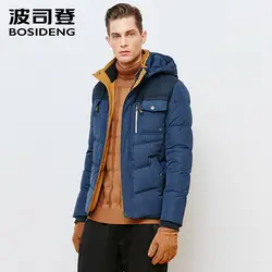 BOSIDENG Одежда высшего качества теплые Для мужчин; теплая куртка ветрозащитная Повседневное верхняя одежда на утином пуху Мужское пальто